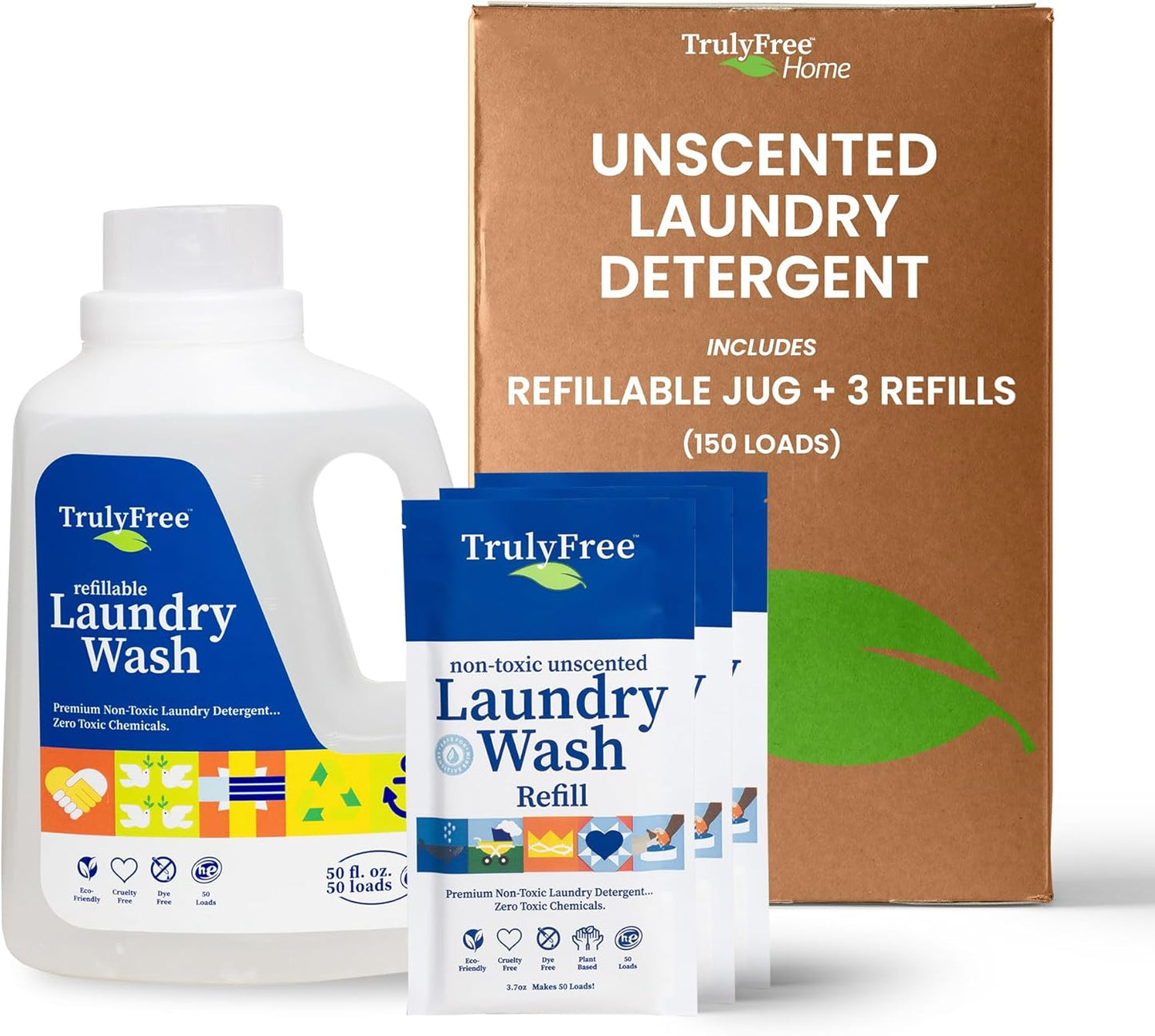 Laundry Wash Detergent for Sensitive Skin, Gentle & Safe for Baby Clothes | Plant-Based, Natural