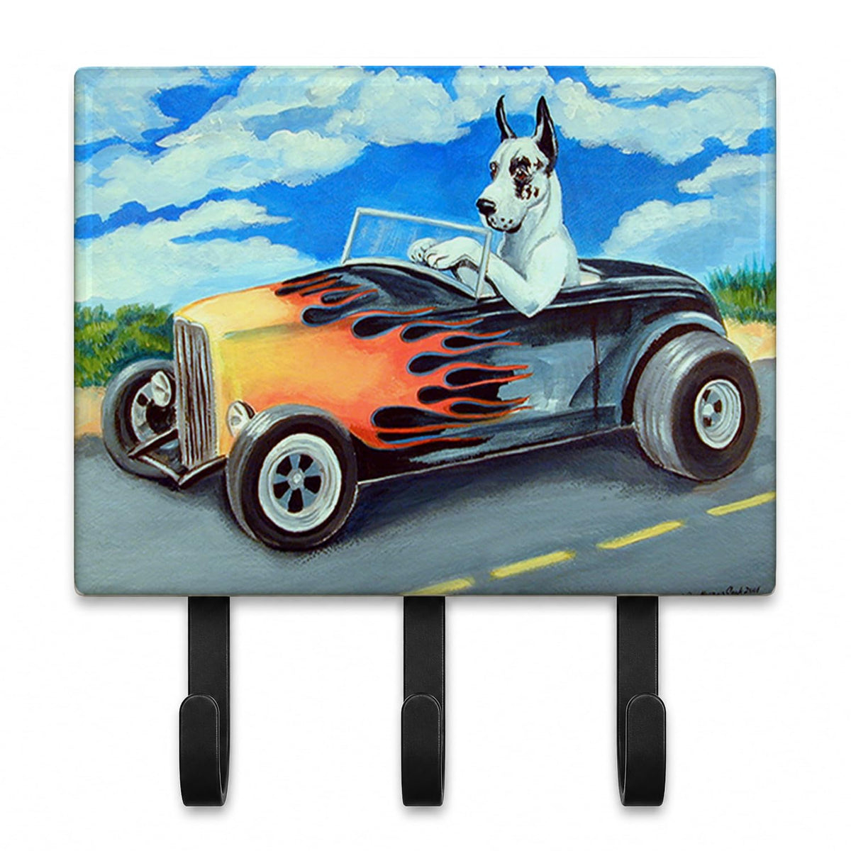 Caroline's Treasures 7502TH68 Great Dane Leash or Key Holder, Wall Hooks, Key Hooks Holder, Coat