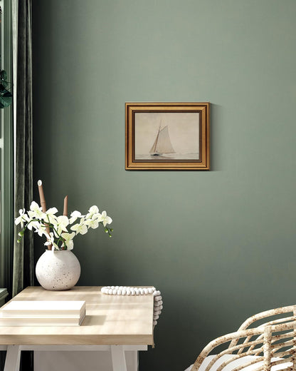 Gold Framed Vintage Wall Art for Living Room, Seaview Painting Prints Shelf Decor for Kitchen