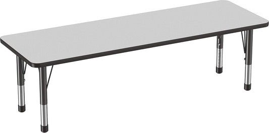 FDP Rectangle Activity School and Classroom Kids Table (24 x 72 inch), Chunky Toddler Legs