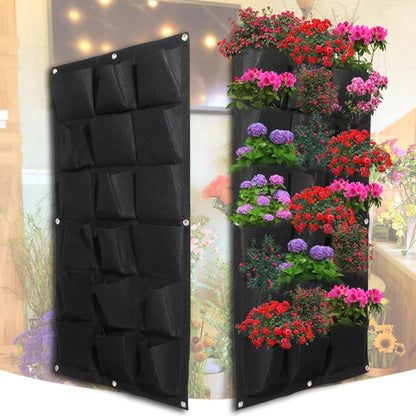 Ogrmar 18 Pockets Vertical Wall Garden Planter Plant Grow Bag for Flower Vegetable for