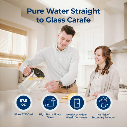 Bluevua RO100ROPOT-UV Reverse Osmosis System Countertop Water Filter - 6 Stage Purification with UV