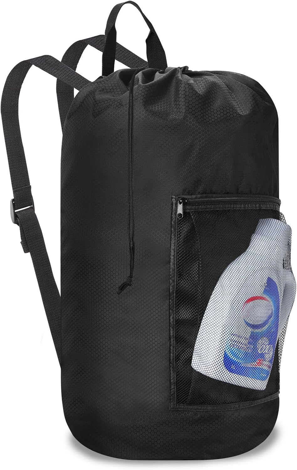 Femuar Laundry Bag Backpack Durable Laundry Bag with Shoulder Straps and Mesh Pockets Portable