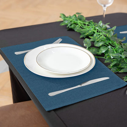Cloth Placemats Set of 8, Linen Type Fabric Placemats Machine Washable Heat Resistant Placemats