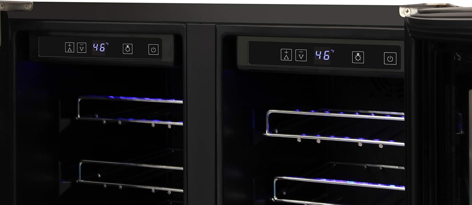 THOR Kitchen Freestanding/Under-Counter 24-Inch Dual Zone Wine Cooler in Stainless Steel - Model