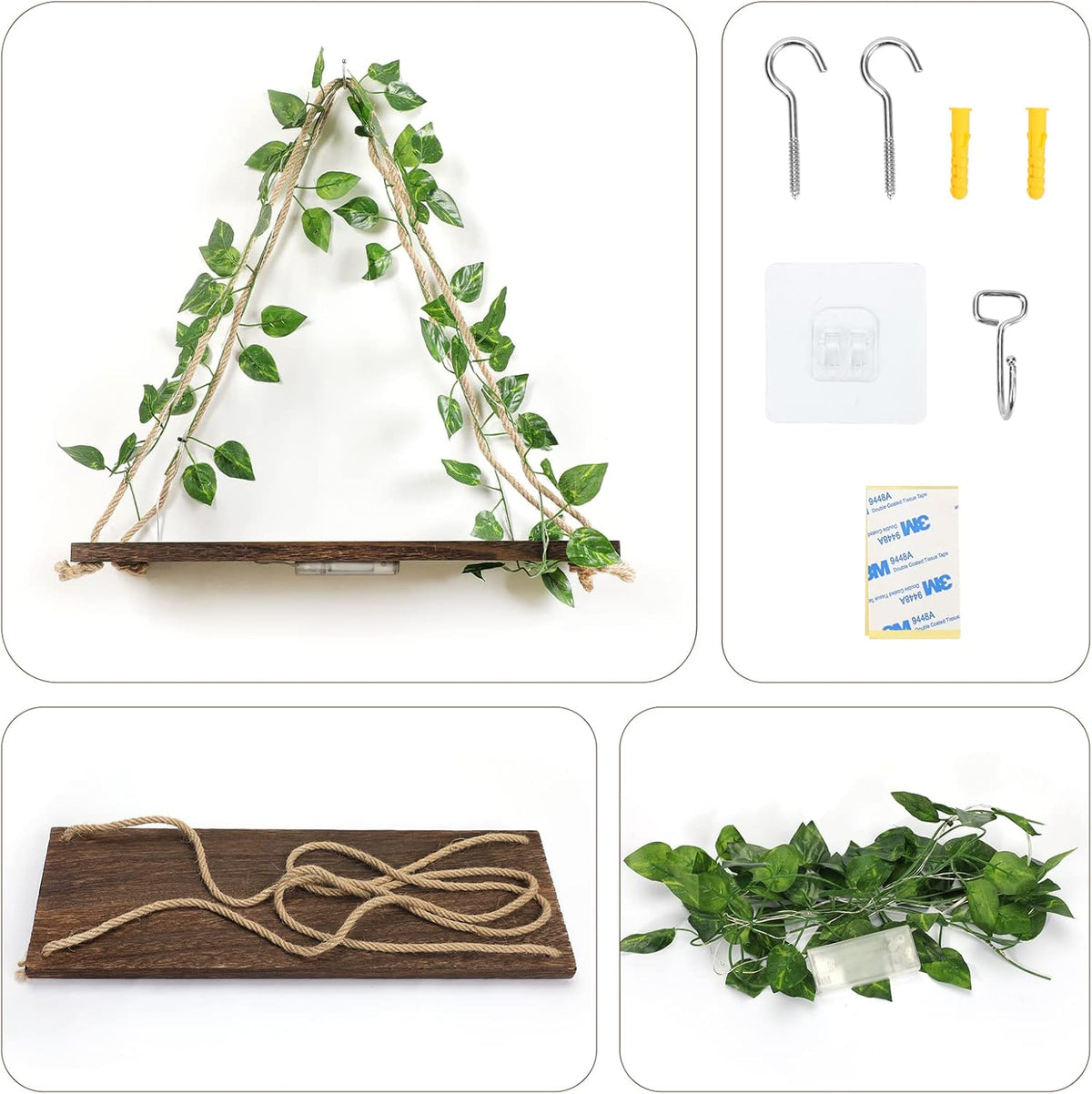 Floating Shelves for Wall,Plant Wall Decor,Hanging Shelf,Cottage Core Decor,Room Decor