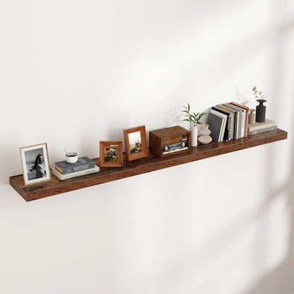 Floating Shelves for Wall, Large Wall Mounted Shelves with Invisible Brackets, Long Wood Floating