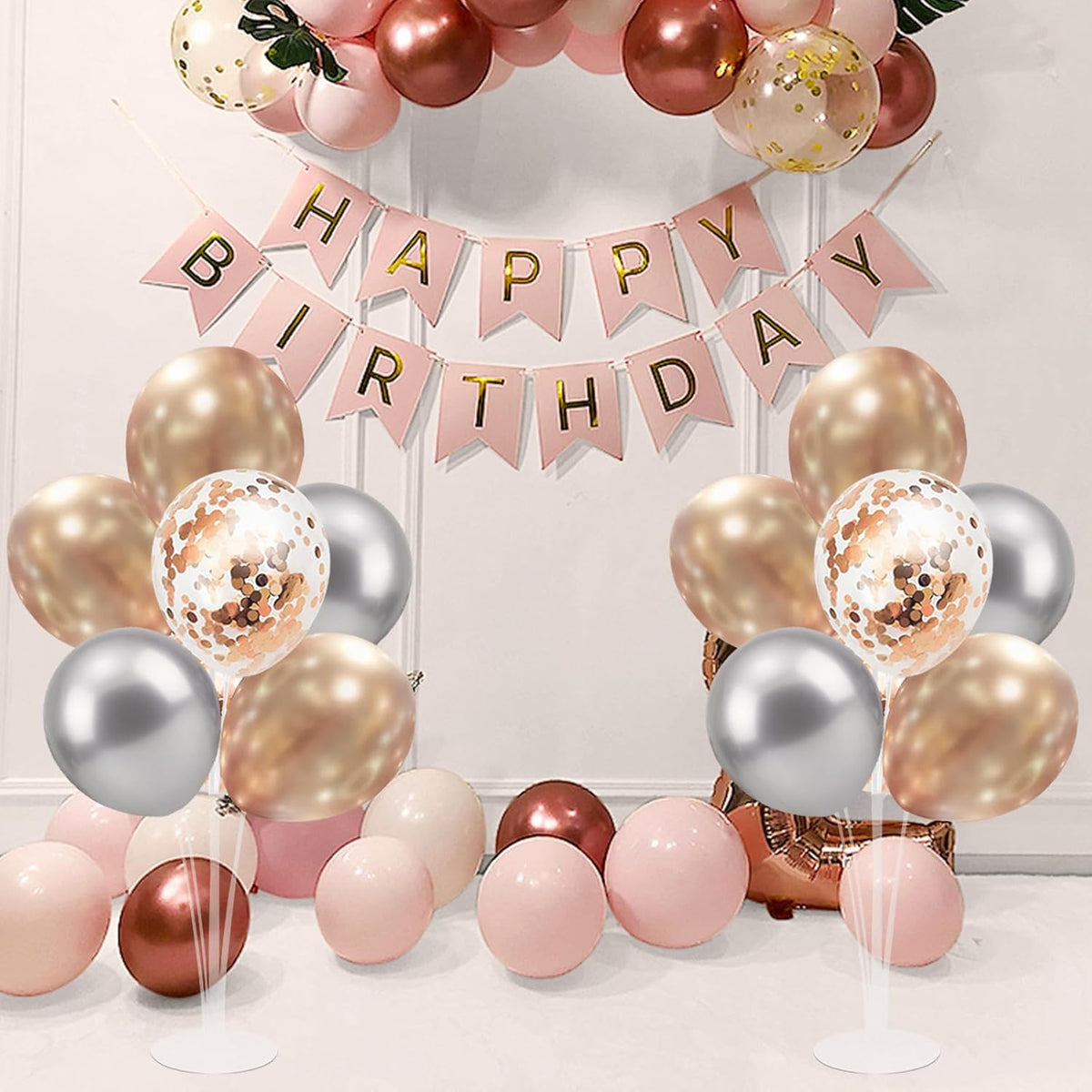 Champagne Balloon Stand Centerpiece Table Decorations for Women's Birthday Bridal Shower Wedding