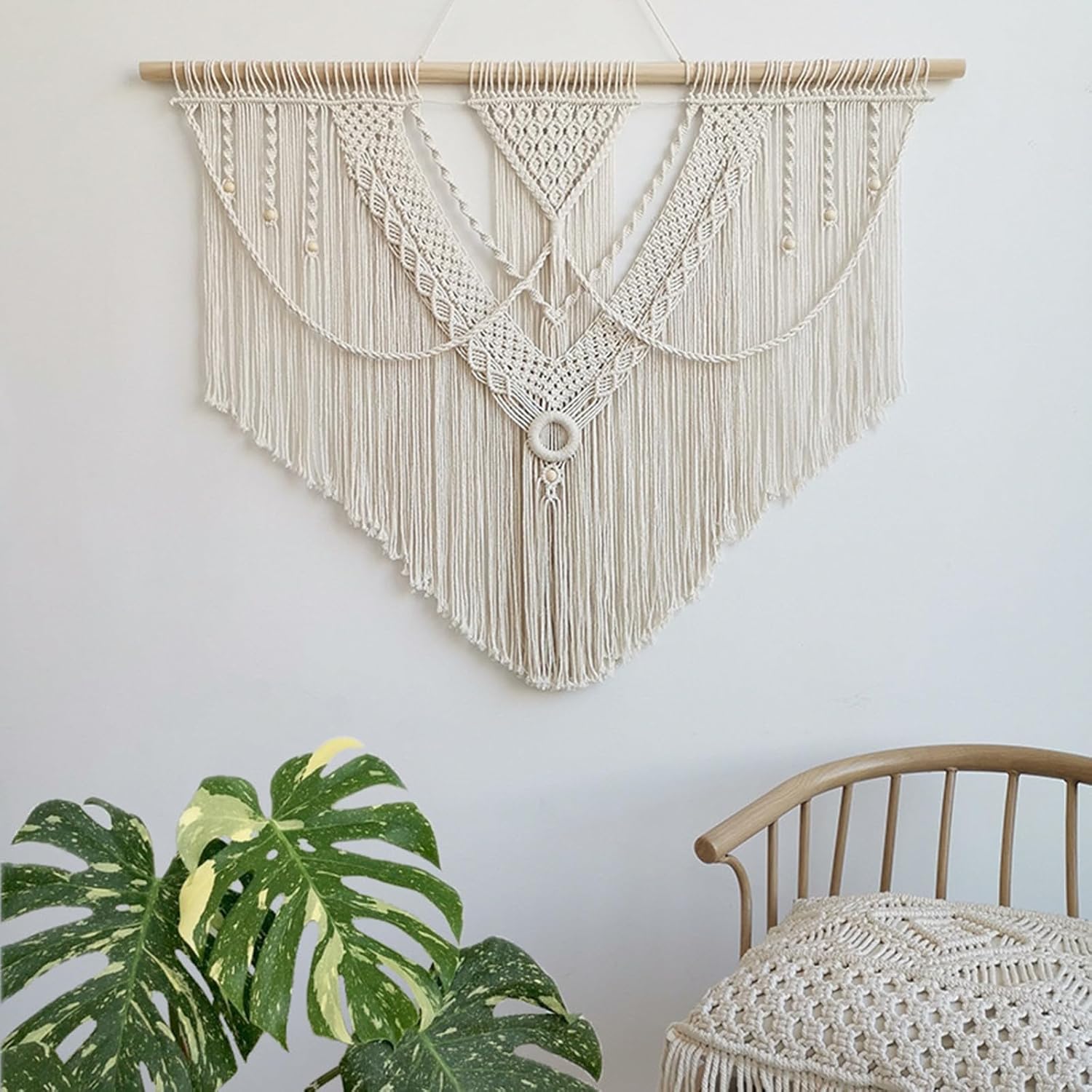 Achart Macrame Wall Hanging Large- Boho Wall Decor- large wall art- Wall Decor Living Room- Macrame