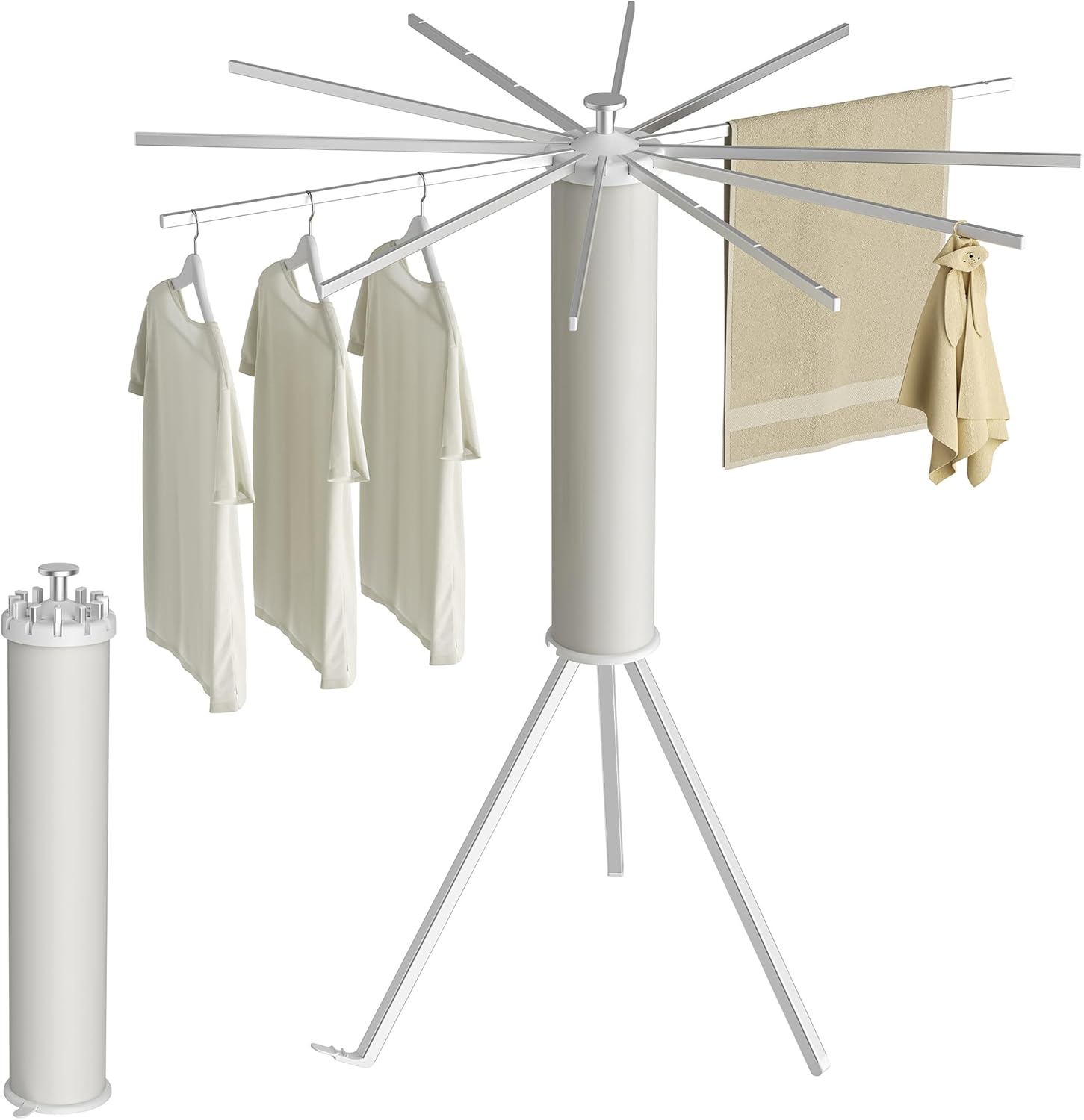 Tripod Clothes Drying Rack, Garment Rack Portable and Foldable Space Saving Laundry Drying Rack