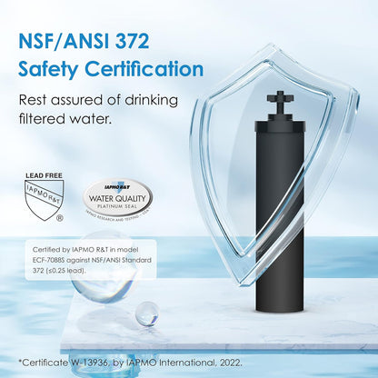 Waterdrop Upgrade NSF/ANSI 372 Certified Water Filter, Silver Ions Added, Replacement for Berkey®