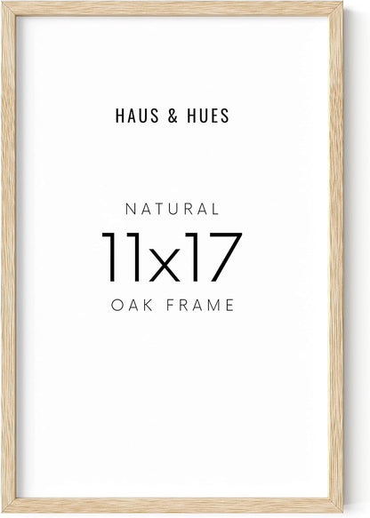 HAUS AND HUES 11x17 Picture Frame - 11 X 17 Frame Wood Picture Frames, 11x17 Poster Frame Wooden