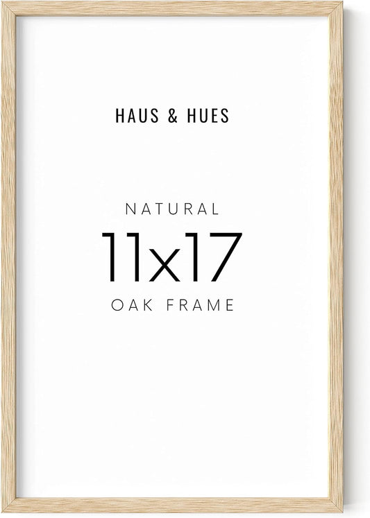 HAUS AND HUES 11x17 Picture Frame - 11 X 17 Frame Wood Picture Frames, 11x17 Poster Frame Wooden