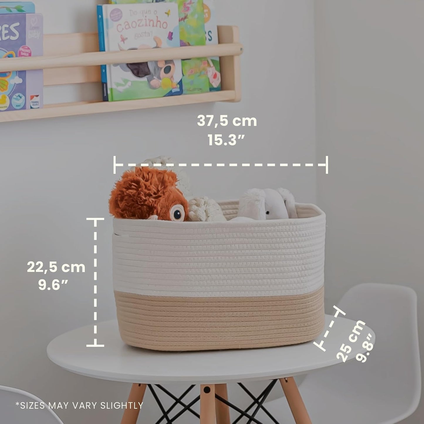 OrganiHaus Woven Storage Baskets for Organizing, Cotton Rope Organizer Bins for Shelves, Closet &