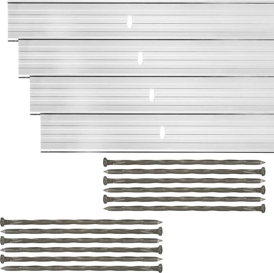 Dreamscape E-Z Edge Aluminum Landscape Edging - 12 Strips, 6ft Each (72ft Total), Mill Finish