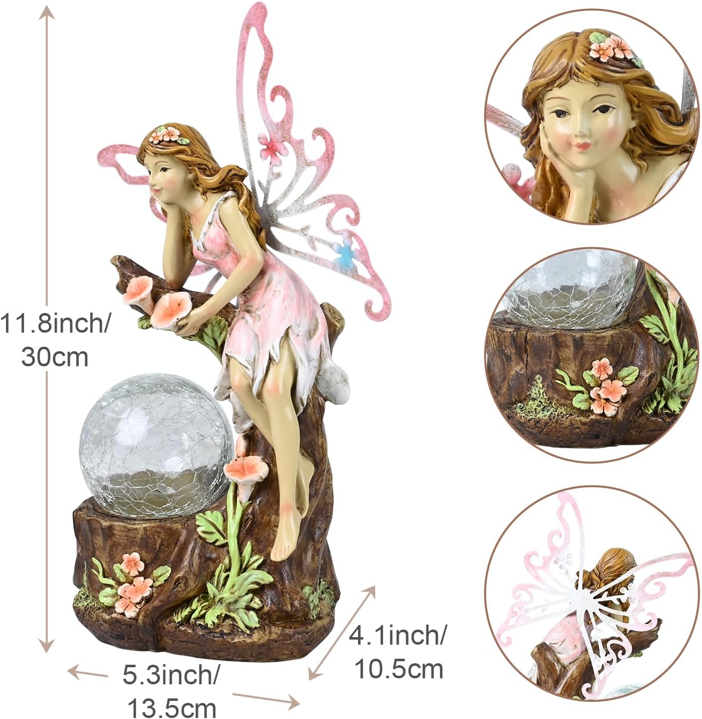 Garden Fairy Statue Outdoor Decor-Solar Flower Fairy Figurines-Garden Fairies Statues Decoration