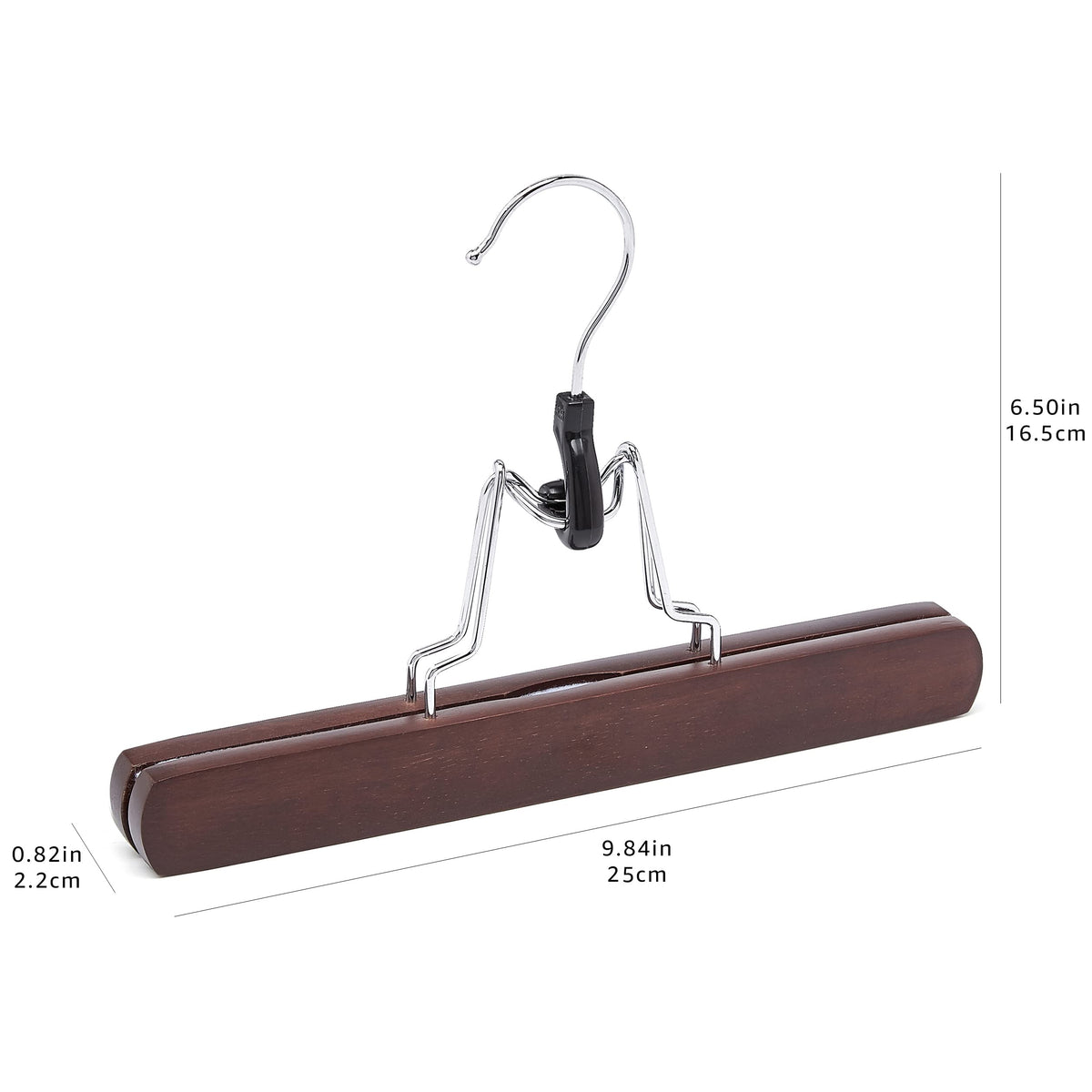 Amazon Basics Wooden Pants Hangers Closet Organizer, Cherry, 10-Pack