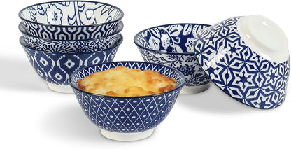 Selamica Ceramic Mini Bowl Set, 4 oz Dipping Bowls for Snack Side Dishes Condiment, Set of 6