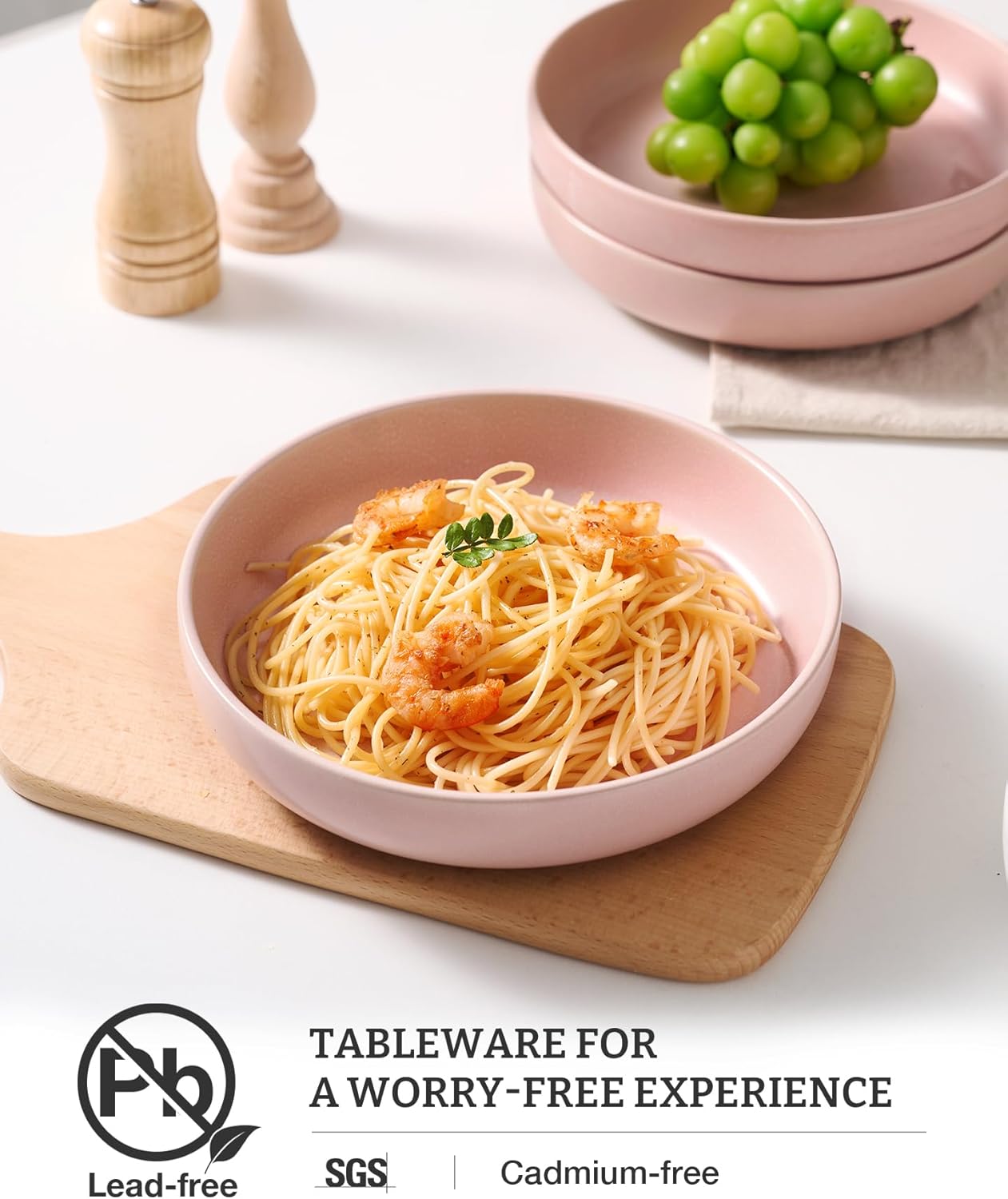famiware Milkyway 33 oz Bowl Set, Pasta Bowls Set of 6, Salad Bowls Perfect for Your Friend for