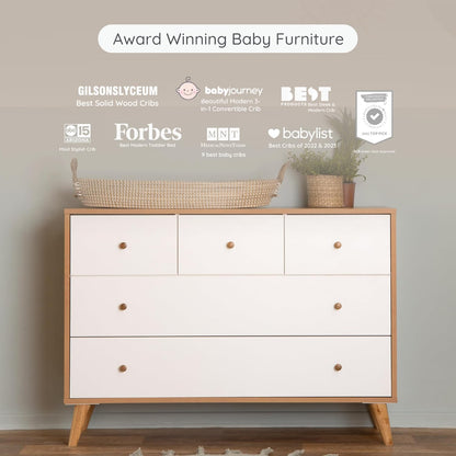 dadada Austin 5-Drawer Dresser for Nursery and Bedroom - Modern Design, Large Storage, Baby-Safe