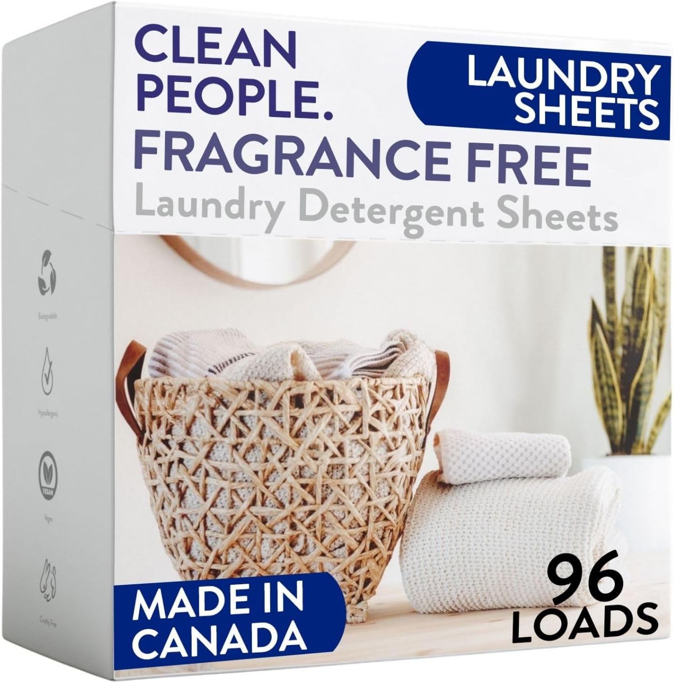 The Clean People Fragrance Free Laundry Detergent Sheets - Laundry Soap - Ultra Concentrated