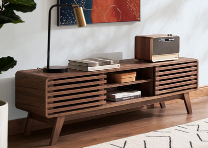 mopio Ensley TV Stand, Mid Century Modern for 55/60/65 inch TV, Farmhouse TV Stand, Entertainment