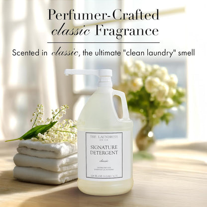 The Laundress Luxury Laundry Detergent, Gallon Pump, 126 Loads, Scented Signature Classic