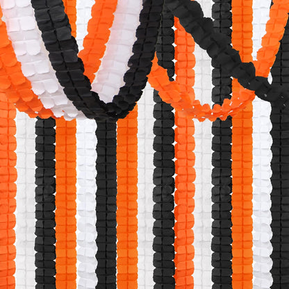 Black-White Orange halloween Party-Decorations Streamers-Garland - 12pcs 4-Leaf Clover Paper
