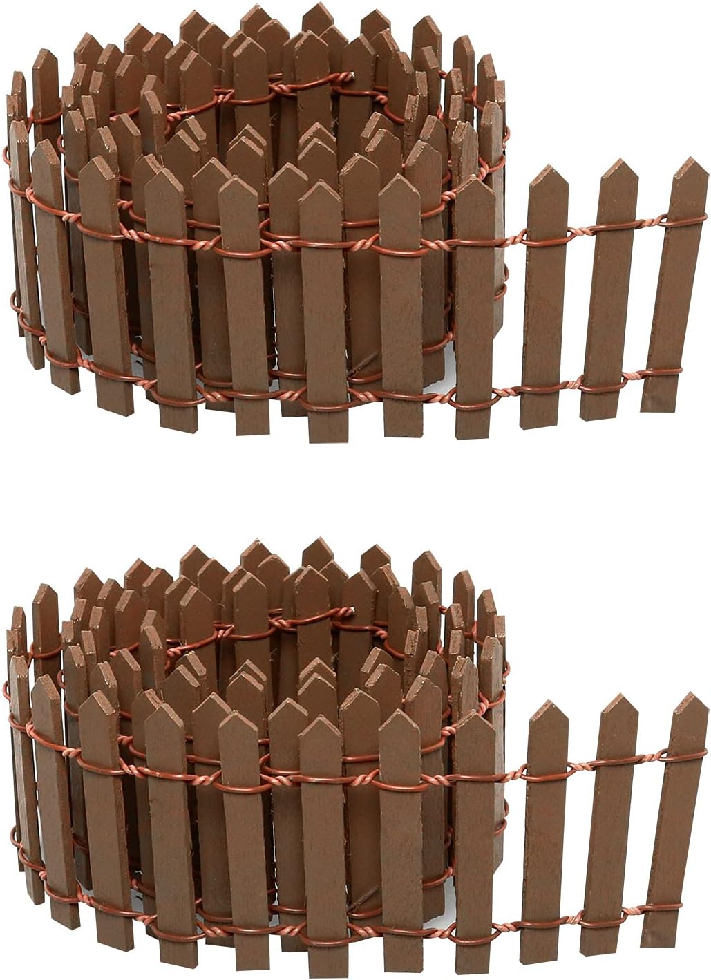 35 Inch Miniature Fairy Garden Fence DIY Wood Decorative Ornament Fence for Dollhouse Succulent