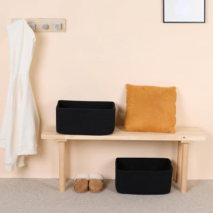 Large Storage Baskets for Shelves, Closet Organizers Bins for Clothes Blanket Towels, Baby Nursery
