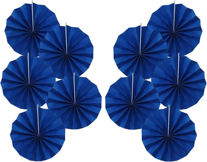 Blue Birthday Decorations,DIY Blue Paper Fans Hanging Decoration ,Party Decorations for Adults 8in