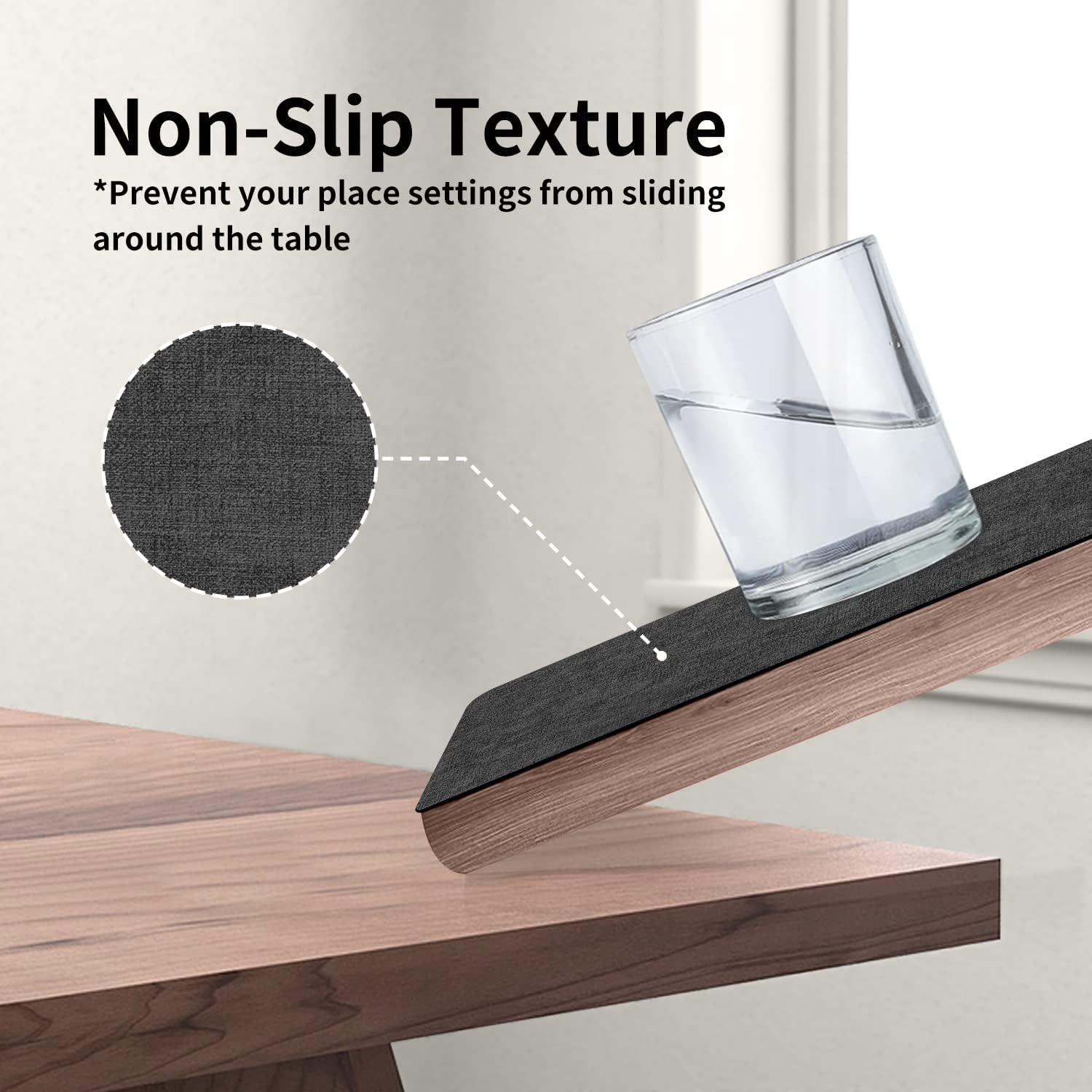 Maxpearl Faux Leather Placemats Set of 6 - Waterproof - Wipe Clean - Heat Resistant - Anti Slip