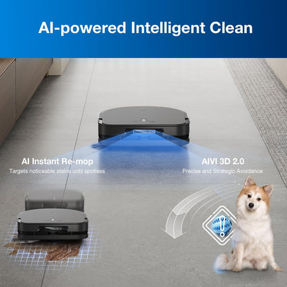 ECOVACS Robot Vacuum Cleaner DEEBOT X5 PRO Omni with All-in-one Station, 12.800Pa, ZeroTangle