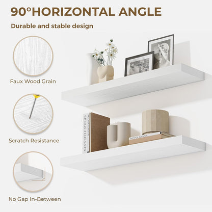 48 Inches Floating Shelves for Wall, 9.3" Deep Long Floating Shelves Set of 1, Large Display &
