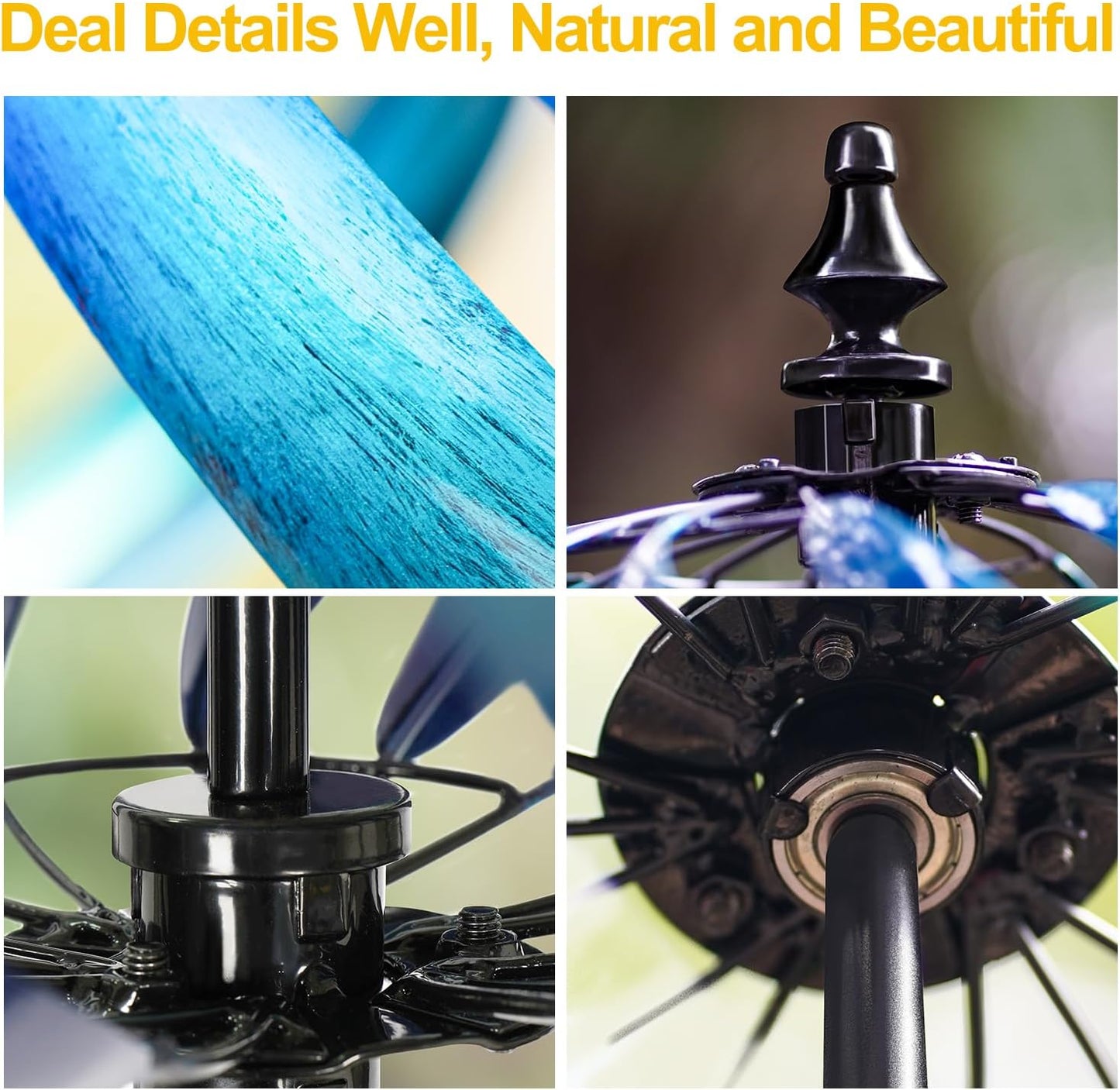 LimeHill Wind Spinner for Yard and Garden - Large Metal Kinetic Wind Sculptures for Outdoor