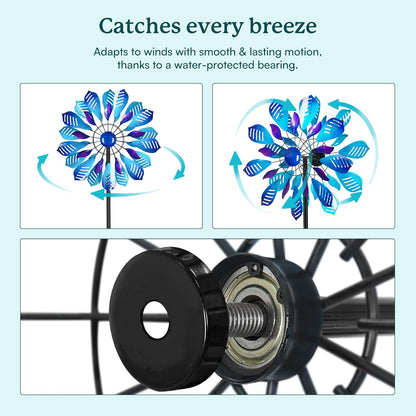 Wind Spinners for Yard and Garden, 84" Wind Spinners Outdoor Metal Extra Large, Wind Sculptures &