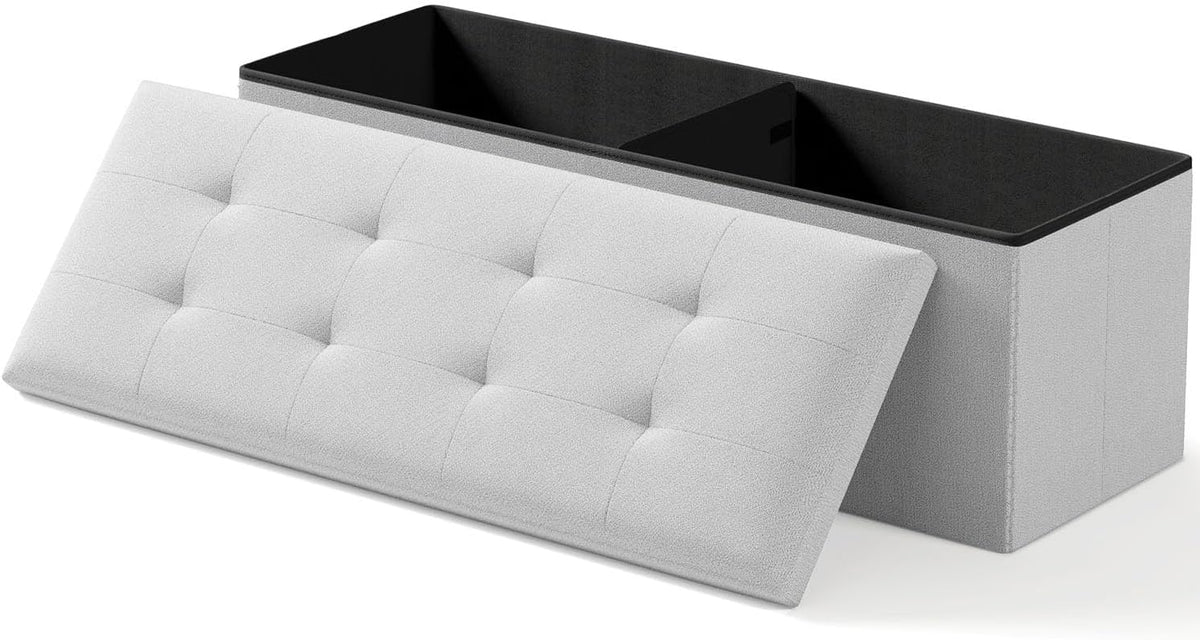 Storage Ottoman Bench, Folding Ottoman Foot Rest, End of Bed Bench,Storage Chest, for Living Room