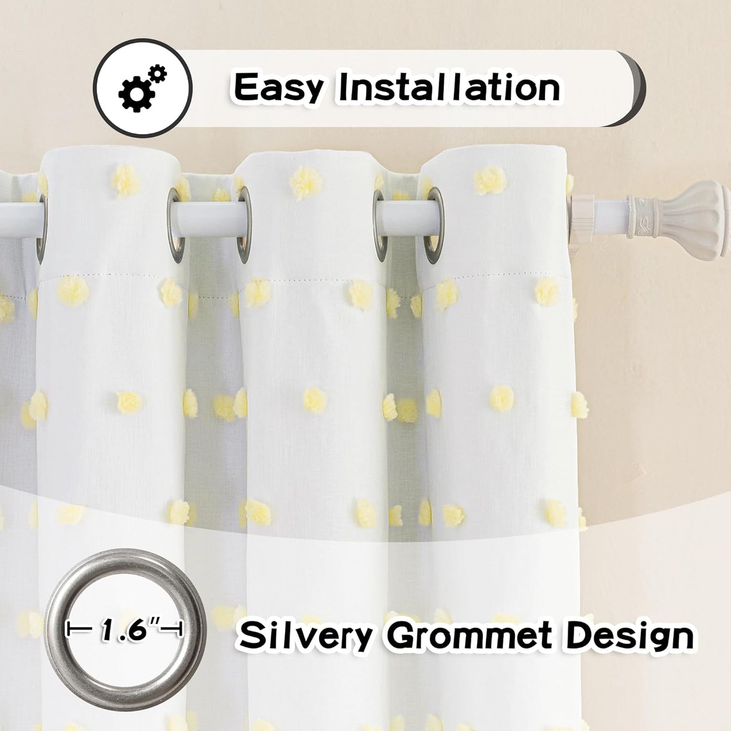 MYSKY HOME 100% Blackout Curtains for Kids Bedroom Thermal Insulated 95 Inch Length Nursery
