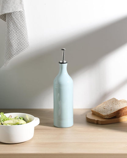Sweejar Large Ceramic Olive Oil Dispenser Bottle, Opaque Oil Cruet Protects to Reduce Oxidation