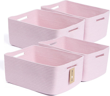 Large Storage Baskets for Organizing, Closet Shelf Baskets for Clothes Blanket Towels, Baby