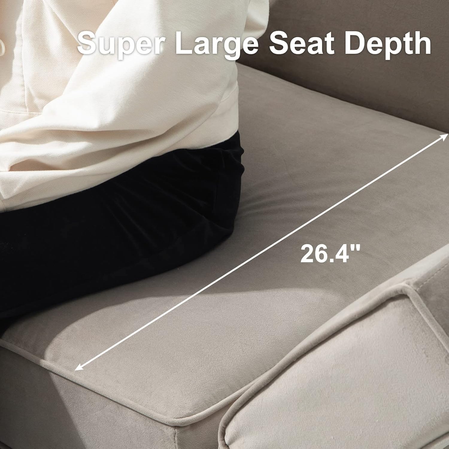 Belffin Convertible Sectional Sofa with Chaise Velvet L Shaped Sofa Couch Modular Sectional Sofa