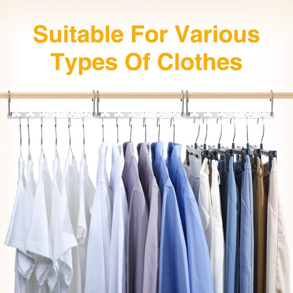 HOUSE DAY Space Saving Hangers for Clothes 4 Pack, Heavy Duty Hanger Organizer | 30 Lbs Capacity |