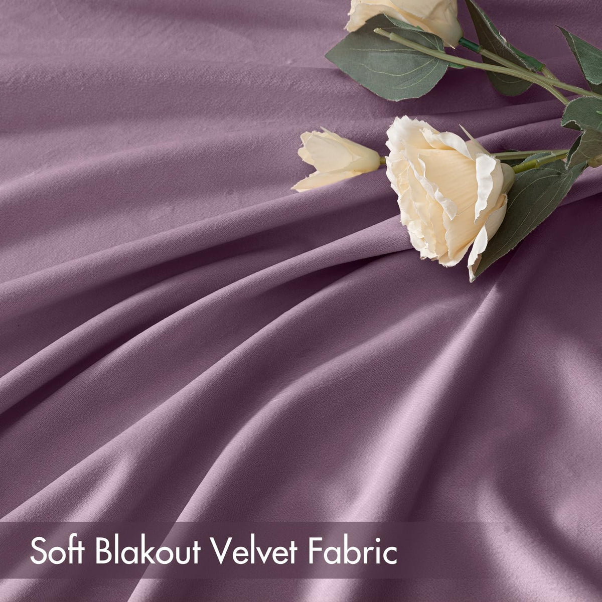 MIULEE Lavender Velvet Curtains Thermal Insulated Blackout Curtain Drapes for Bedroom Living Room