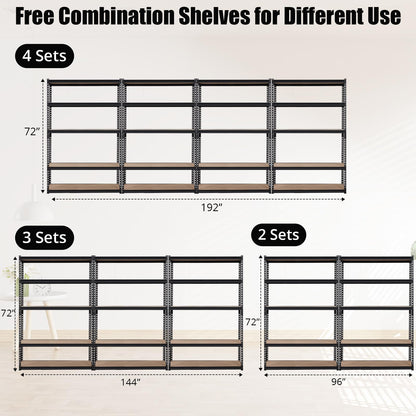 Towallmark Garage Shelving, 48 x24 x 72 Storage Shelves, Heavy Duty Storage Shelving, Durable