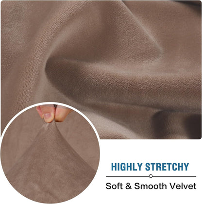 H.VERSAILTEX Velvet Stretch Individual Couch Cushion Cover Plush Cushion Slipcover for Loveseat