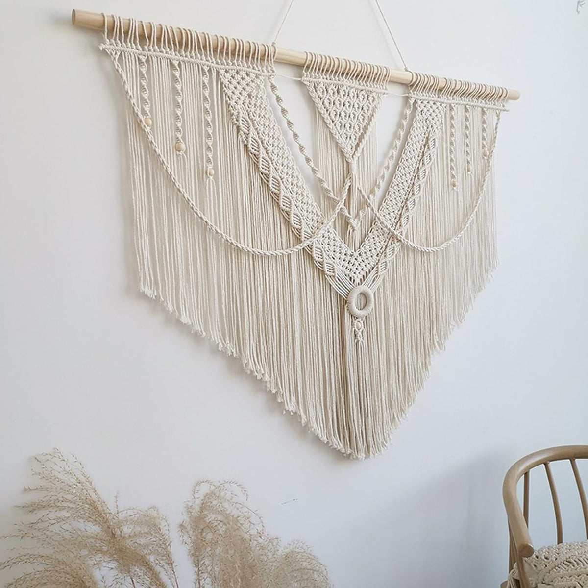 Achart Macrame Wall Hanging Large- Boho Wall Decor- large wall art- Wall Decor Living Room- Macrame