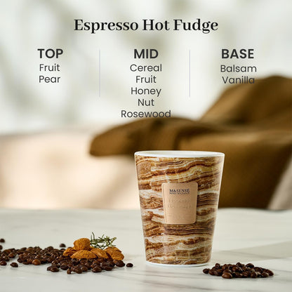 M&SENSE EspressHotFudge Scented Candles for Home, Lead-Free Wick Highly Scented Jar Candles, 14.1