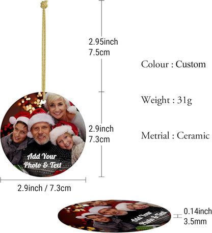 Custom Picture Christmas Ornaments Personalized Double-Sided Photo Ornament 2025 Home Decor