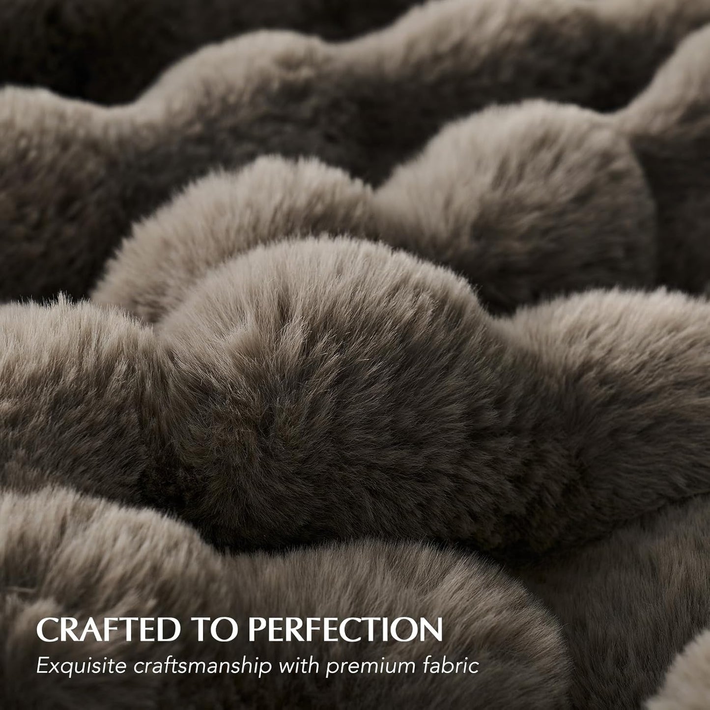 EVERGRACE Ultra Soft Luxury Fluffy Faux Rabbit Fur Throw Blanket, Thick Warm Fuzzy Blankets for