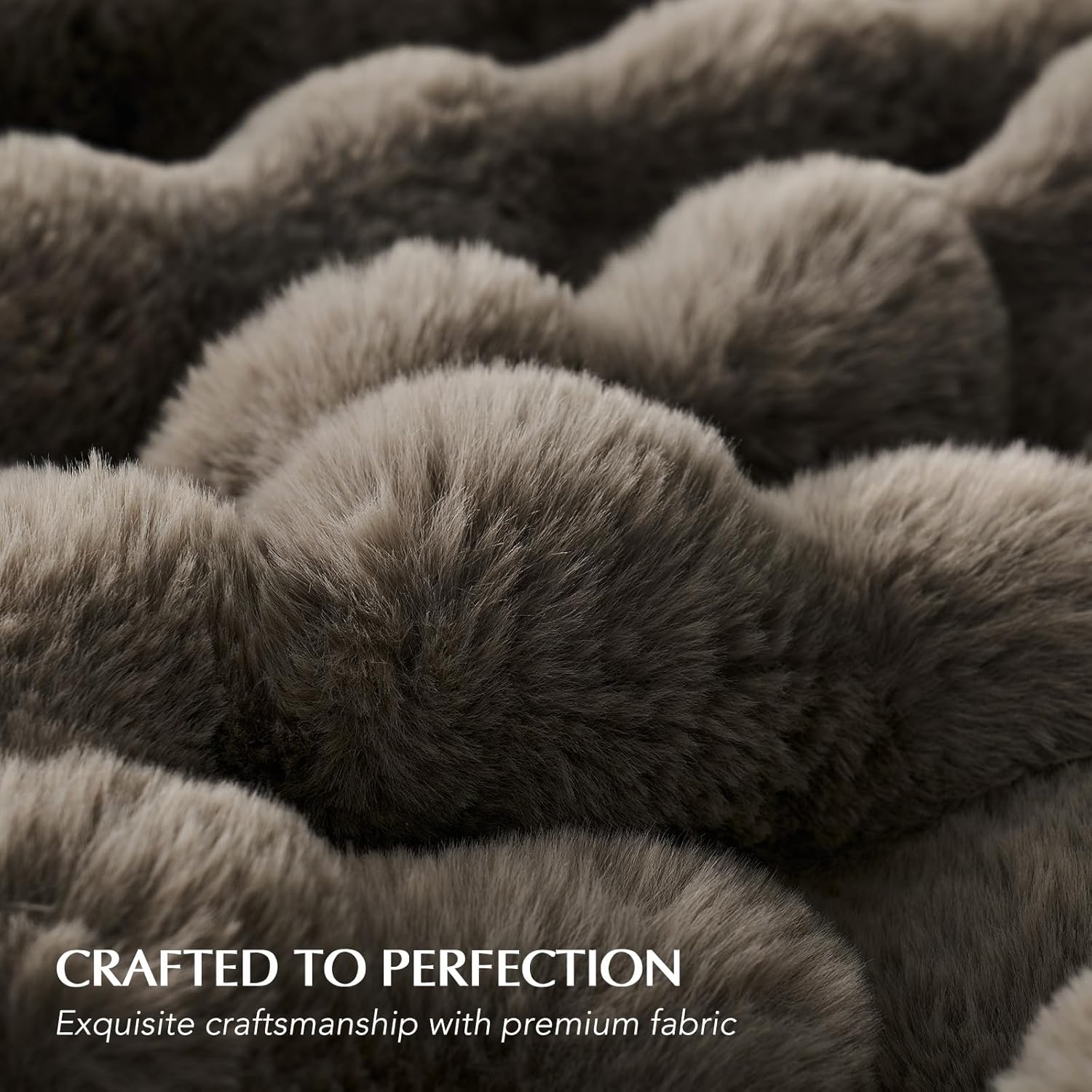 EVERGRACE Ultra Soft Luxury Fluffy Faux Rabbit Fur Throw Blanket, Thick Warm Fuzzy Blankets for